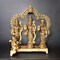 Brass Ram Darbar Statue Hindu Religious Lord Rama Laxman Sita Hanuman Idol for Pooja Home Decor Indian Festivals Diwali Housewarming Gift - Rama Murti Sculpture (4.9 Inches)
